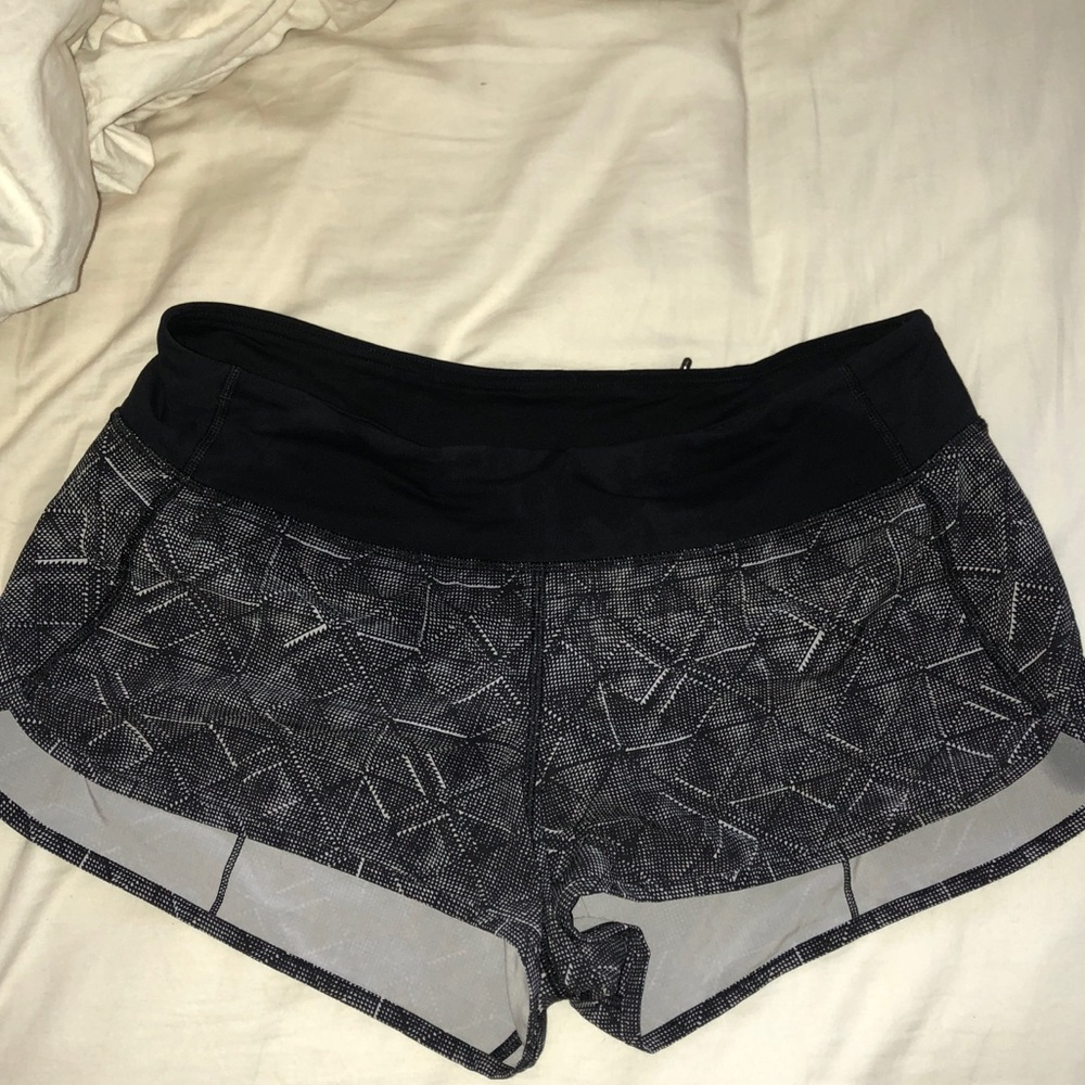 printed LULU shorts